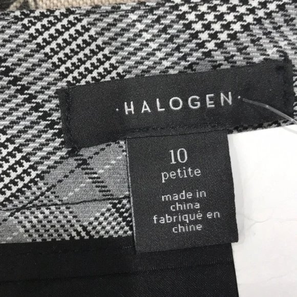 HALOGEN Plaid Wide Leg Crop Pants - Picture 4 of 7